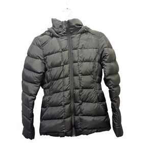 The North Face Womens Black Hooded Down Puffer Jacket XS Quilted Insulated Coat